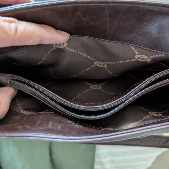 Derek Alexander Brown Leather Shoulder Bag Purse Classic Minimalist 90s 1990s - Picture 4 of 4